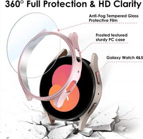 img 1 attached to KIMILAR 5+5 Pack Anti-Fog Tempered Glass And Hard PC Protective Bumper Case Screen Protector For Samsung Galaxy Watch 5 40Mm/Galaxy Watch 4 40Mm