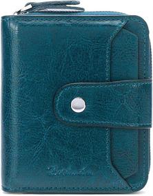 img 4 attached to 👜 BOSTANTEN Leather Wallets: Elegant Peacock Style Women's Handbags & Wallets