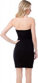 img 1 attached to Women'S Sexy Strapless Bodycon Tube Top Club Dress - Solid/Print