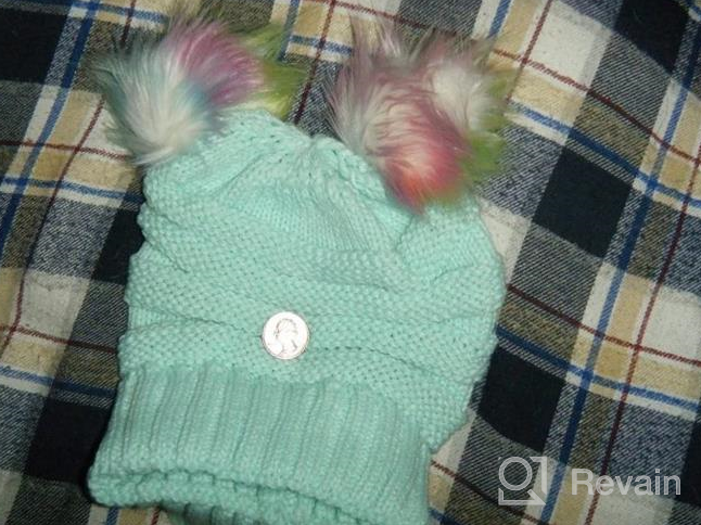 img 1 attached to ❄️ Winter Knitted Beanie Accessories with Vibrant Colors for Girls in Cold Weather review by Kim Schenk