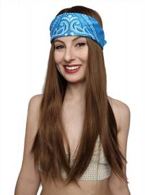 img 2 attached to Get Groovy With ALLAURA'S Long Brown Hippie Wig Set – Perfect For 60S 70S Costume Parties!