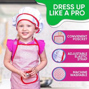 img 2 attached to Kids Cooking Set With Pretend Cutting Food, Stainless Steel Pots, And Kitchen Accessories - Fun Toddler Playset With Chef Hat, Apron, Toy Knife, And Cutting Board For Boys And Girls