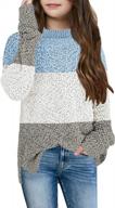 girls fuzzy knit kids sweaters - cozy popcorn fall winter warm clothes cute long sleeve pullover tops by gemijack logo