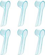 набор из 6 синих чехлов для электрических зубных щеток для сменных насадок oral-b - защита щеток для дома и путешествий логотип