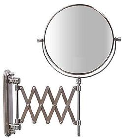img 1 attached to Wall Mounted Makeup Mirror With 8-Inch Two-Sided Swivel, 7X Magnification And Nickel Finish For Cosmetics And Magnifying