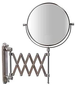 img 2 attached to Wall Mounted Makeup Mirror With 8-Inch Two-Sided Swivel, 7X Magnification And Nickel Finish For Cosmetics And Magnifying