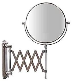 img 3 attached to Wall Mounted Makeup Mirror With 8-Inch Two-Sided Swivel, 7X Magnification And Nickel Finish For Cosmetics And Magnifying