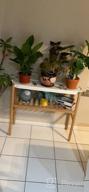 img 1 attached to Breathe Easier With The Wisuce Bamboo Indoor 2 Tier Plant Stand - Perfect For Multiple Plants And Window Displays! review by Eduardo Purewal