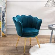 teal velvet accent chair with gold legs - comfortable upholstered lotus armchair single sofa logo