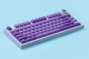 img 1 attached to Upgrade Your Keyboard With DROP + MiTo GMK Serenity Custom Keycap Set In Purple - Cherry Profile Doubleshot ABS For 60%, HHKB, 65%, 75%, Tenkeyless, 100%, And 1800 Layouts