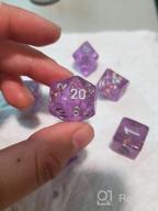 img 1 attached to 🎲 UDIXI Polyhedral DND Dice Set - 7die Dungeons and Dragons Dice for DND, MTG, Pathfinder, Board Games - Purple with Silver Numbers review by Tommie Lawson