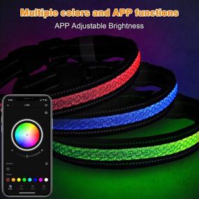 img 3 attached to 🐶 Mutovlin LED Dog Collar - Bluetooth APP, Multi-Color RGB Light Up Collar, USB Rechargeable & Waterproof for Night Safety