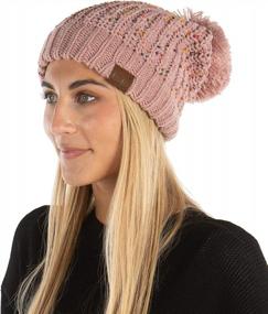 img 3 attached to Stay Stylish This Winter With Women'S Confetti Knit Beanie With Pom Pom And Chenille Detailing