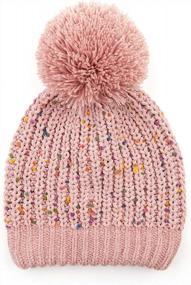 img 4 attached to Stay Stylish This Winter With Women'S Confetti Knit Beanie With Pom Pom And Chenille Detailing