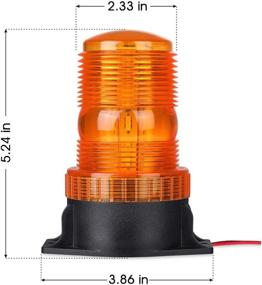 img 1 attached to 🚨 Enhanced AT-HAIHAN Amber Emergency Hazard Warning Beacon Rooftop Strobe Light - 15W, Waterproof, 30 LEDs, Ideal for Public Utility Vehicles, Construction Vehicles, Tow Trucks, and More.