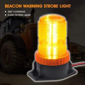 img 3 attached to 🚨 Enhanced AT-HAIHAN Amber Emergency Hazard Warning Beacon Rooftop Strobe Light - 15W, Waterproof, 30 LEDs, Ideal for Public Utility Vehicles, Construction Vehicles, Tow Trucks, and More.