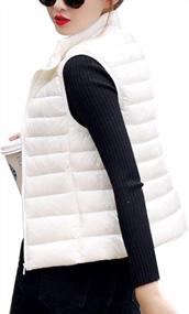 img 3 attached to YMING Womens Packable Down Vest Solid Color Lightweight Outwear Zipper Puffer Vest Jackets