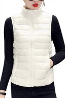 yming womens packable down vest solid color lightweight outwear zipper puffer vest jackets logo