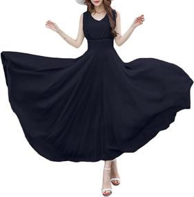 img 3 attached to Afibi Double Sleeveless Ruched Evening Women's Clothing via Dresses