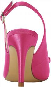 img 1 attached to Elegant Slingback Satin Pumps For Weddings, Parties, And Prom - ERIJUNOR Mid-Heels With Pointy Toes