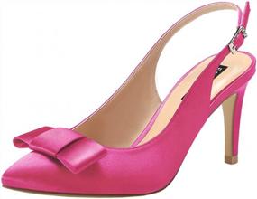 img 4 attached to Elegant Slingback Satin Pumps For Weddings, Parties, And Prom - ERIJUNOR Mid-Heels With Pointy Toes