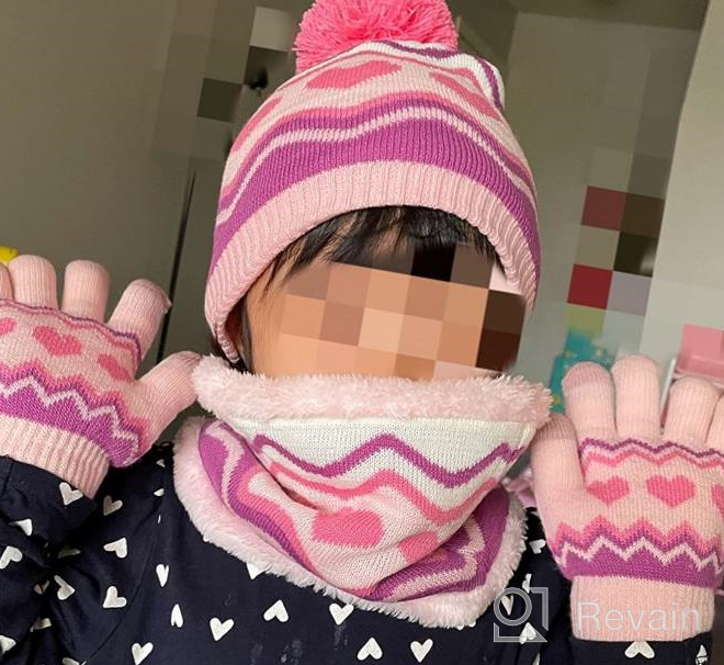 img 1 attached to 🧣 Stay Warm and Connected with Striped Boys' Winter Beanie Touchscreen Gloves - Essential Cold Weather Accessories review by Paul Mac