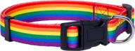 🌈 rainbow flag dog collar for gay pride parade - lgbtq flags equality pet apparel & decor, ideal gift and lgbt ally accessory logo