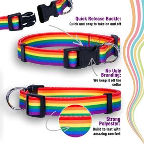 img 1 attached to 🌈 Rainbow Flag Dog Collar for Gay Pride Parade - LGBTQ Flags Equality Pet Apparel & Decor, Ideal Gift and LGBT Ally Accessory