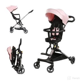 img 4 attached to Wheelive Lightweight Toddler Stroller: 2-in-1 Reversible & Reclinable Seat, Compact Travel Stroller with Sun Canopy. Easy Carry Design, Adjustable Handles & Backrest + Storage Bag.