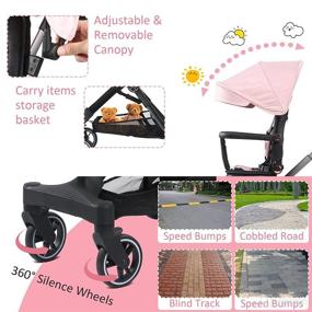 img 1 attached to Wheelive Lightweight Toddler Stroller: 2-in-1 Reversible & Reclinable Seat, Compact Travel Stroller with Sun Canopy. Easy Carry Design, Adjustable Handles & Backrest + Storage Bag.