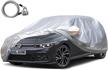 kayme all weather waterproof car cover with lock and zipper for ford, vw, mazda hatchbacks (up to 177 inch) logo