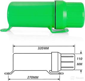 img 3 attached to Protective Porotmotor Waterproof Tool Tube: Off-Road Motorcycle Gloves Raincoat Storage Box - Green (Big Size)