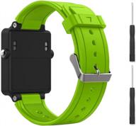 upgrade your vivoactive with lime silicone replacement band and metal clasp! logo