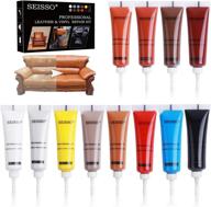 🛋️ seisso leather repair kits - couches, furniture, car seats, jackets - touch up, restore & color gel - covers scratches, scrapes, scuffs - faded & worn leather - 12 colors available logo