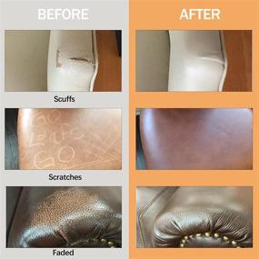 img 1 attached to 🛋️ SEISSO Leather Repair Kits - Couches, Furniture, Car Seats, Jackets - Touch Up, Restore & Color Gel - Covers Scratches, Scrapes, Scuffs - Faded & Worn Leather - 12 Colors Available