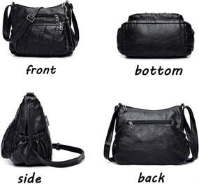 img 3 attached to ELDA Pocketbooks Leather Crossbody Shoulder Women's Handbags & Wallets ~ Crossbody Bags