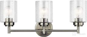 img 3 attached to 💡 KICHLER Winslow 21.5-inch 3 Light Vanity Fixture featuring Clear Seeded Glass in Brushed Nickel