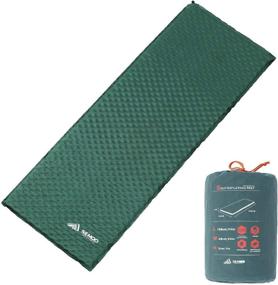 img 4 attached to SEMOO Self-Inflating Camping Sleeping Pads Lightweight Comfort 1.2 Inch Thick Water Repellent Coating Mats Great For Indoor Outdoor Backpacking Hiking