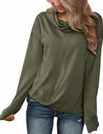 stay stylish and comfy with minthunter women's cowl neck tunic sweatshirt logo