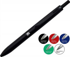 img 3 attached to Kentaur Multi Color Pen (Black) 5 In 1 Multi Function Pen With Black, Blue, Red, Green Ballpoint Pen And 0.7Mm Mechanical Pencil (FI-5051) - Uses D1 Refills