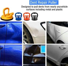 img 1 attached to IEKOOMI Dent Puller Kit: 4 Pack Powerful Car Dent Removers for Car Body, Glass, Tiles, and Mirror Repair