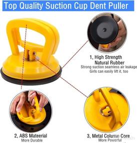 img 3 attached to IEKOOMI Dent Puller Kit: 4 Pack Powerful Car Dent Removers for Car Body, Glass, Tiles, and Mirror Repair