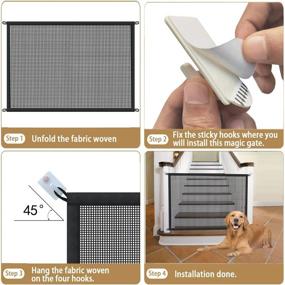 img 1 attached to Magic Pet Gate for The House - Dog Gates for Doorways and Stairways, Fits Door Width of 38 to 44 Inches