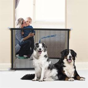 img 3 attached to Magic Pet Gate for The House - Dog Gates for Doorways and Stairways, Fits Door Width of 38 to 44 Inches