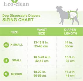 img 2 attached to ECO-CLEAN Disposable Female Dog Diapers - 30 PCS, Absorbent with Wetness Indicator, Suitable for Dogs of All Sizes