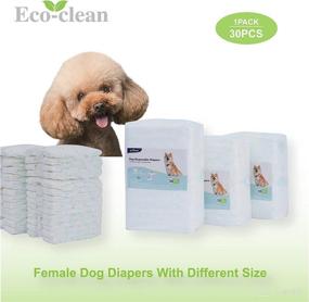 img 3 attached to ECO-CLEAN Disposable Female Dog Diapers - 30 PCS, Absorbent with Wetness Indicator, Suitable for Dogs of All Sizes
