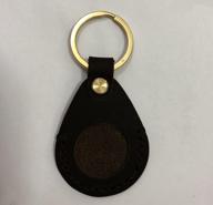 handcrafted premium leather airtag keyring logo