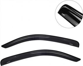 img 3 attached to AUTEX 2Pcs Tape On Window Deflector Compatible With Tacoma Extend Cab 2005 2006 2007 2008 2009 2010 2011 2012 2013 2014 2015 Side Window Visor Shade Deflectors