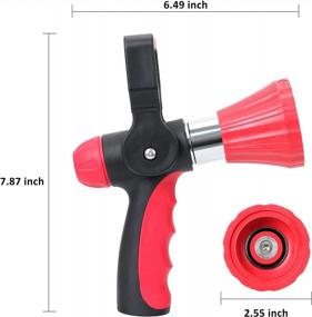 img 3 attached to STYDDI Heavy Duty Fireman Style Hose Nozzle With Ergonomic Rubber Grip And Adjustable Spray Patterns - Ideal For Car Washing, Patio Cleaning And More!