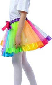 img 2 attached to Toddlers Princess Ballet Rainbow Multicolor Girls' Clothing, Skirts & Skorts